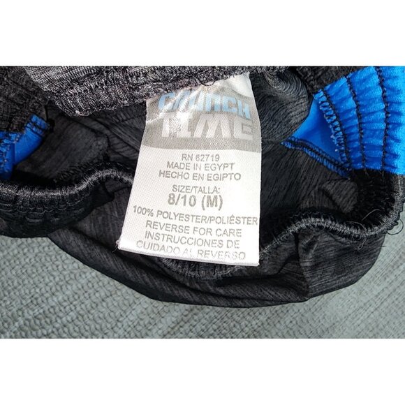 Boy's Crunch Time Athletic Shorts Heathered Grey Blue Pull On 8/10 Sports - Picture 4 of 4